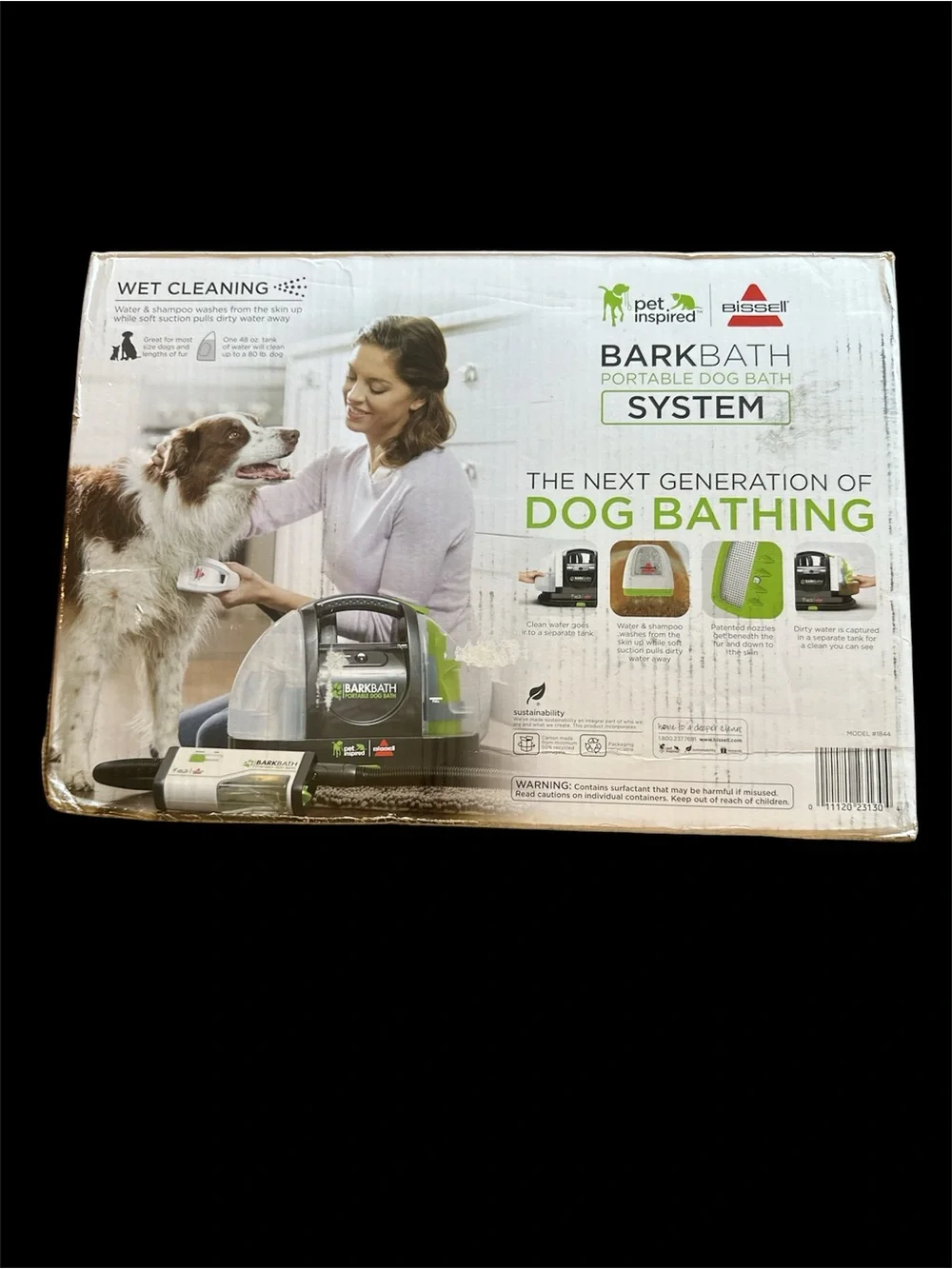 Bissell Bark Bath Portable Dog Bath System Cleaning Brush Brand New